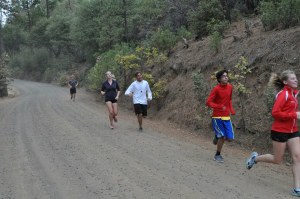The runners took advantage of downhill stitches in order to save up their energy.